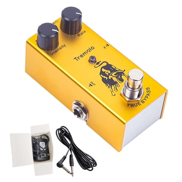 Pedal de efectos para guitarra eléctrica - Amarillo, efectos de guitarra distorsión metal, reverb, coro, efectos de sonido de instrumentos