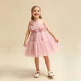 thumbnail image 2 of Utlike Girls Dresses Toddler Baby Lace Sleeveless Dress Solid Color Bow Dress Princess Puffy Dress Suitable For Wedding Party Prom Sweet Girl Sundress Size 12 Months-18 Months, 2 of 9
