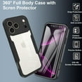 thumbnail image 3 of Allytechgroup for iPhone 17 Pro Max Case with Built-in Screen Protector, Full Body Protection Hard Acrylic Back Lightweight Scratch Resistant Clear Shockproof Cover for iPhone 17 Pro Max, Darkgreen, 3 of 8