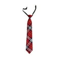 thumbnail image 1 of Xfvqtps Tie for Kids Pre-Tied Grid Pattern Adjustable Classic Neckties Uniform School Party Wine, 1 of 3