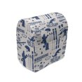 thumbnail image 1 of Ski Pattern Stand Mixer Cover, Vintage Style Monochromatic Design of Skiing Themed Motifs, Kitchen Appliance Organizer Bag Cover with Pockets, 5 Quarts, Eggshell and Dark Sky Blue, by Ambesonne, 1 of 4