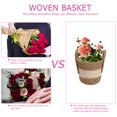 thumbnail image 4 of CIMAXIC 1Pc Handmade Khaki Rattan Planter Basket for Flower Arranging Home Decor, 4 of 8