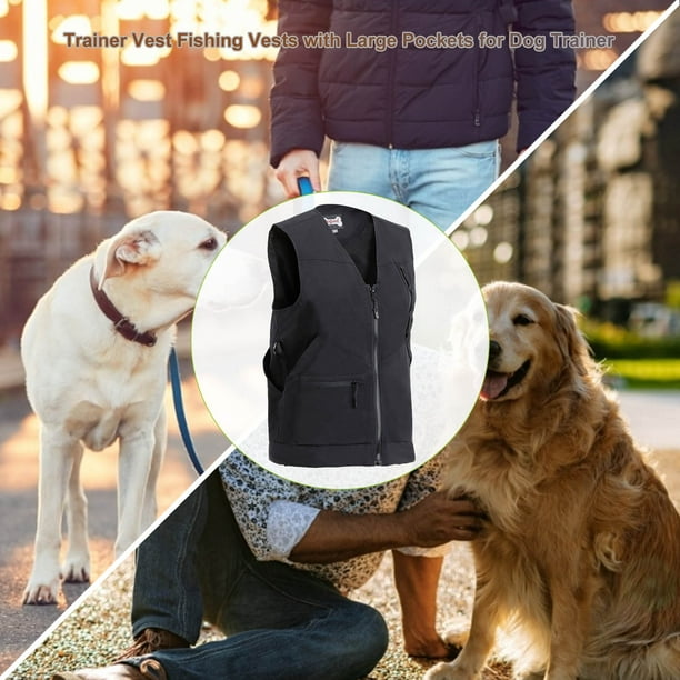 Trainer Vest Fishing Vests with Large Pockets for Dog Trainer 