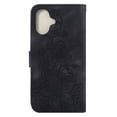 thumbnail image 4 of For iPhone 16 Plus 6.7" lily Embossed Strong Magnetic Attachment/Closure, Card Slots/Pocket, PU Leather Flip Wallet Case ﻿,Black,For iPhone 16 Plus, 4 of 7
