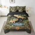 thumbnail image 2 of Manfei Bass Fish 7-Piece Twin Bedding Sets,Green Brown Bedding Comforter Set,Fishing Hunting Breathable Sheet Sets,Ultra Soft Teenagers Bedroom Decor,Reversible, 2 of 6