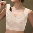 thumbnail image 2 of Fiaer Womens Pus up Bras Oversized Lace Full Coverage Support Anti-Sagging Wide Shoulder Straps Bra Light Yellow XXL, 2 of 4