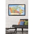 thumbnail image 3 of Map - Canada Wall Poster, 22.375" x 34" Framed, 3 of 4
