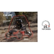 Coleman Powersports GK100 98cc One Seater Gas Powered Go-Kart, for Ages 13 and Up, Red