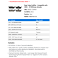 thumbnail image 2 of Rear Brake Pad Set - Compatible with 2005 - 2015 Nissan Armada 2006 2007 2008 2009 2010 2011 2012 2013 2014, 2 of 2