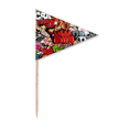 thumbnail image 1 of Graffiti Rue Coloré l Peinture Murale Cure-Dent Triangle Toppers de Cupcake Drapeau, 1 of 3