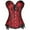 D79 Red, variant on Difdany Women's Lace Up Corset Top Renaissance Overbust Bustier Bodysuit Plus Size Shapewear Red L