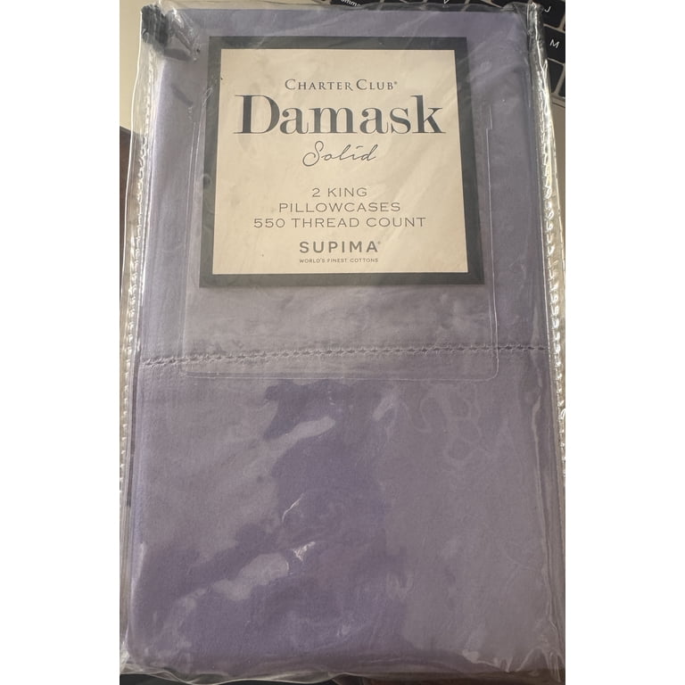 Charter Club Damask King Size Pillowcases – Cream/Ivory, 550 Thread Count Supima Cotton