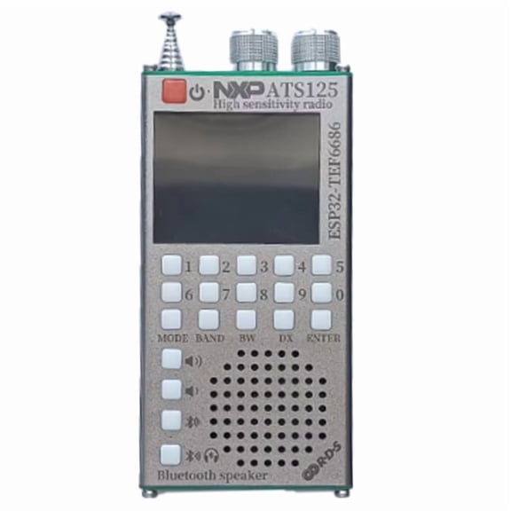 ATS125 ESP32 65-108MHz Portable Radio Receiver FM/SW/MW/LW with NXP TEF6686 Chip, Dual-Mode Bluetooth Stereo,1 x ATS125 Radio Receiver 1 x TYPE-C cable 1 x Plastic Pen