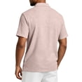 thumbnail image 6 of BRANROY Men's Short Sleeve Linen Shirts - Casual Collared Summer Tops for Men, Breathable Lightweight Fabric for Everyday Comfort,Light pink XL, 6 of 9