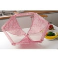 thumbnail image 4 of Oleegame 2PC Produce Storage Umbrella Barbecue Picnic Net Cover Fly Tent Food Mesh Party Kitchen Kitchen，Dining & Bar Pink, 4 of 6