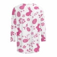 thumbnail image 5 of Summer Blouses for Women Dressy,Womens Easter Shirts Funny Bunny Rabbit Graphic T-Shirt 3/4 Sleeve Happy Easter Holiday Tee Tops 2026, 5 of 5