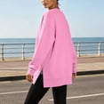 thumbnail image 6 of Women Causal Fleece Jacket Pullover Crewneck Fuzzy Blouse Long Sleeve Oversized Drop Shoulder Warm Thick Fall Winter Sweatshirt, 6 of 9