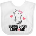 thumbnail image 3 of Inktastic Grammy and Pops Granddaughter Cat Girls Baby Bib, 3 of 4