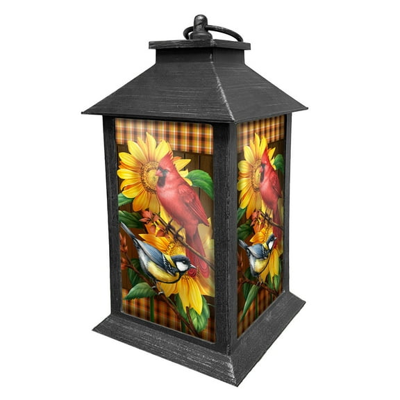 Briarwood Lane Fall Bird and Sunflowers Lantern