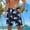 Dark Blue-17, variant on LIBRCLO Mens Summer Beach Shorts Swim Trunks Thin Quick Dry Board Shorts Swimwear Lightweight Breathable Bathing Suits Fashion Hawaiian Prints Swimsuit Dark Blue XXL