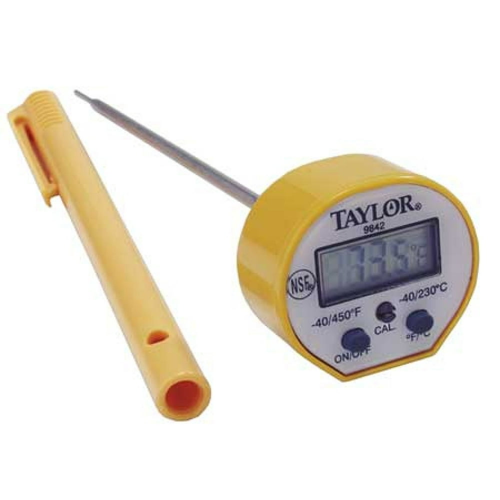 TAYLOR 9842FDA 6" LCD Digital Food Service Thermometer with 40 to 450