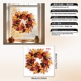 thumbnail image 3 of Fall Maple Leaf Wreath Static Window Clings for Thanksgiving Decor, Thanksgiving Seasonal Decals for Indoor Glass Window Display, 3 of 4