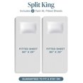 thumbnail image 2 of Split King Sheet Set - 1800 Ultra-Soft Microfiber Bed Sheets - Double Brushed - Deep Pockets - Easy Fit - 5 Piece Set - Bed Sheets & Pillowcases (Split King, Dusty Rose), 2 of 9
