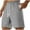 Gray, variant on Teissuly Solid Color Men's Loose Sports Shorts With A Five Piece Waist And Drawstring Casual Shorts For Men's Shorts