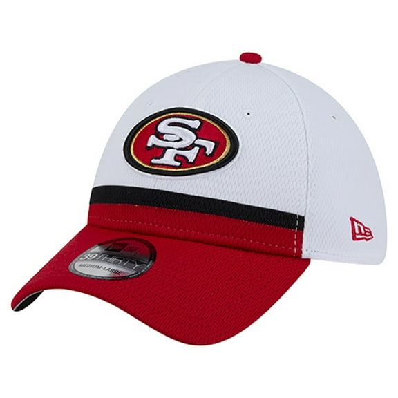 Men's New Era  White/Scarlet San Francisco 49ers Dashmark Rays 39THIRTY Flex Hat