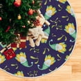 thumbnail image 5 of SKYSONIC Christmas Christmas Tree Skirt Home Decoration Large Round Christmas Tree Skirt for Holiday Party Home Christmas Day Ornaments 35.4 Inch, 5 of 6