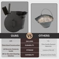 thumbnail image 5 of Pure Garden Metal Ash Bucket with Lid, Shovel, and Broom, 5 of 10