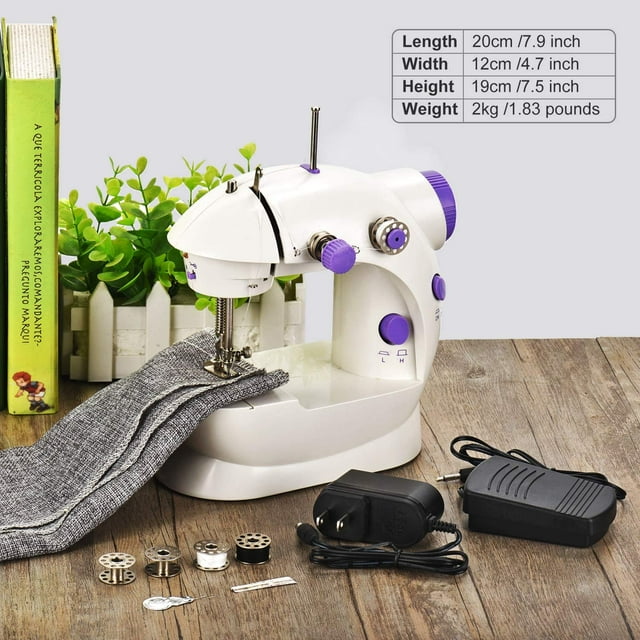 Mikewe Mini Portable Sewing Machine with Foot Pedal and Double Thread