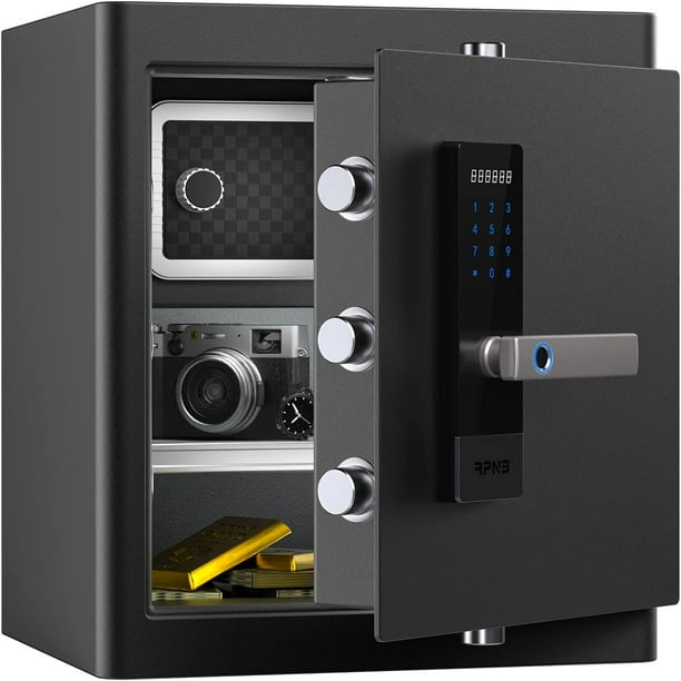 RPNB Deluxe Home Safe and Lock Box,Smart Touch Screen Biometric ...