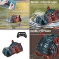 thumbnail image 2 of Funny Remote Control Hippo Toy Simulation Hippo Pool Electric Toy for Kids Boy Children Double Propeller Hippo Toy, 2 of 8