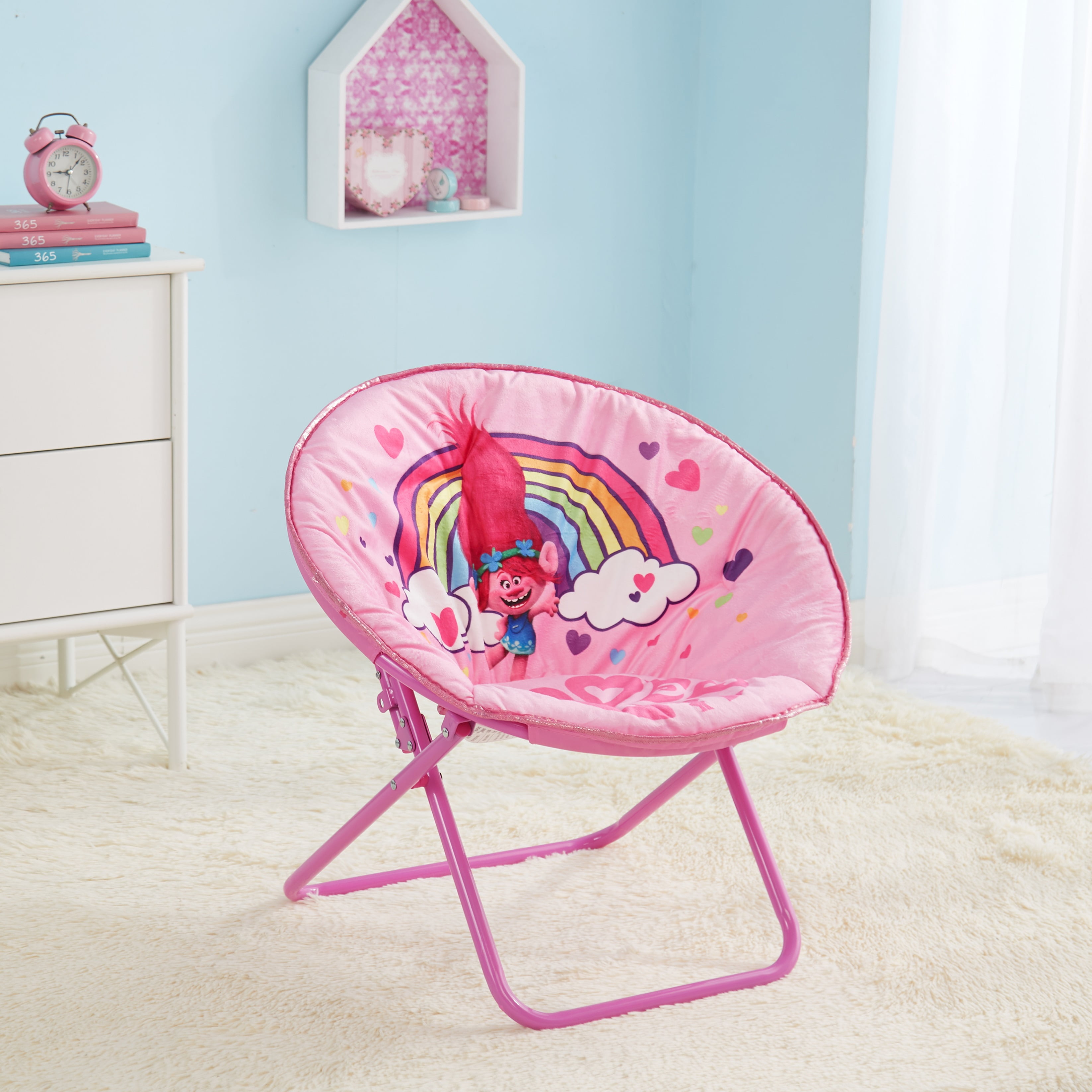 DreamWorks Trolls Movie 23" Kids Folding Saucer Chair atelieryuwa