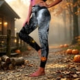 thumbnail image 5 of Danhjin Halloween Leggings for Women Print Stretchy High Waist Slim Graphic Yoga Pants Casual Workout Gym Running Comfy Soft Trousers, 5 of 6