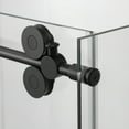 thumbnail image 4 of Vinnova Villena 68" W x 78" H Single Sliding Frameless Glass Shower Enclosure Black, 4 of 13