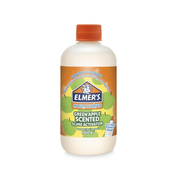 Elmer's Slime Activator, Makes Scented Slime, Green Apple, Magical Liquid, 8.75 oz. Bottle