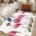 thumbnail image 4 of Summer Flamingo 4x6 Area Rugs for Living Room, Green Slippers Blue Hat Beach Ocean Non Slip Floor Mat Washable Low-Profile Indoor Carpet for Bedroom, Dining Room, Bathroom, 4 of 9