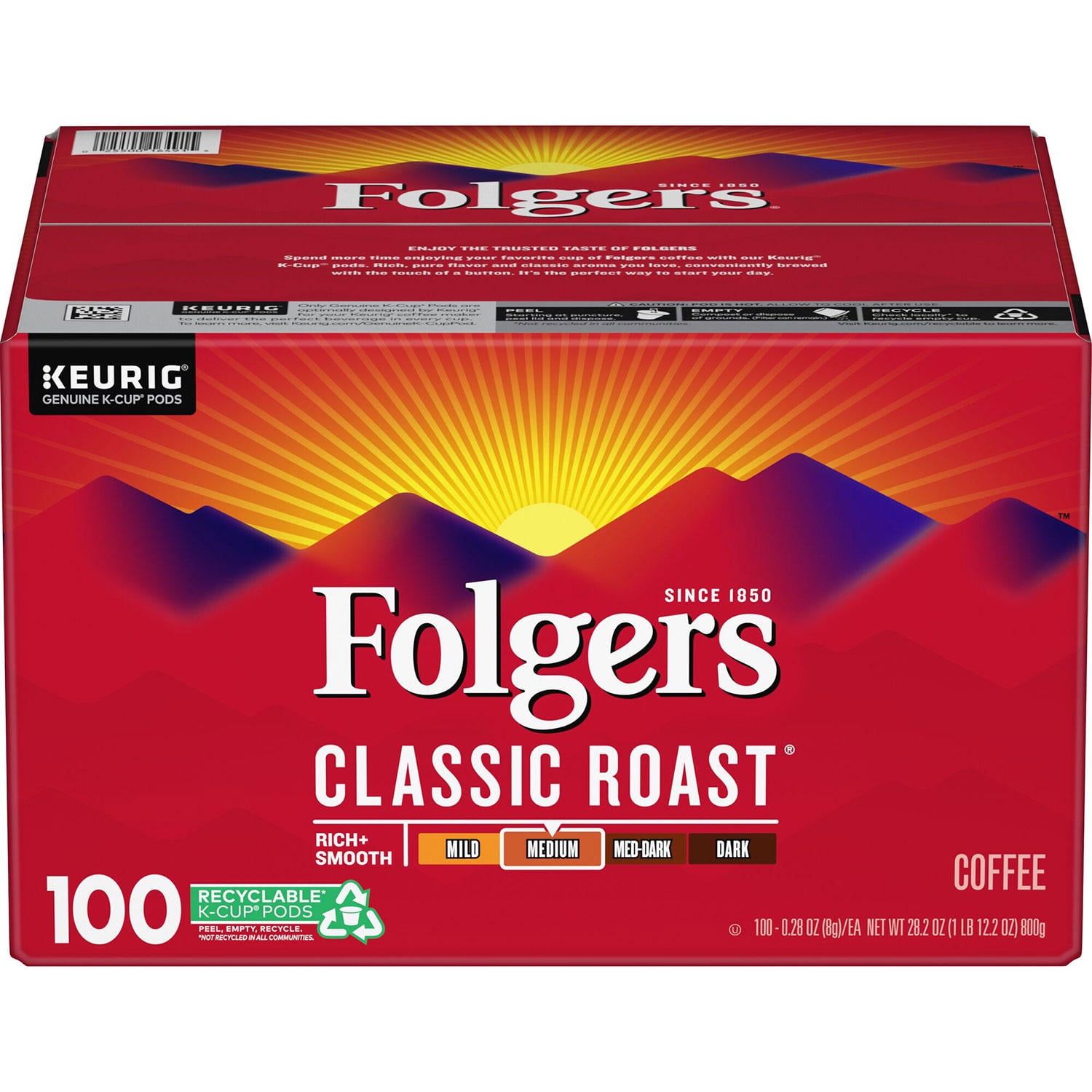 Folgers Classic Roast Coffee KCups (100 ct.)