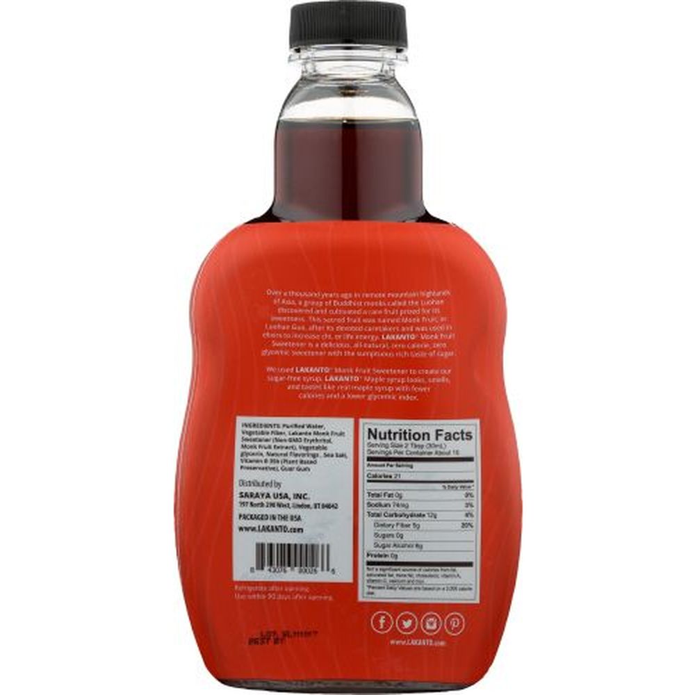 Lakanto Maple Flavored Syrup, 13 Ounce -- 8 per Case.
