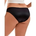thumbnail image 2 of Unique Bargains Low Waist Frill Trim Satin Full Coverage Briefs S Black, 2 of 6