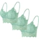 thumbnail image 1 of Sujetador de encaje con tirantes sólidos para mujer, ropa interior de poliéster, 3 piezas, 1 of 5