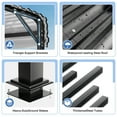 thumbnail image 3 of NETAJE 20'x40' Outdoor Heavy-Duty Metal Carport with Enhanced Base & Galvanized Steel Roof for Car, Boats and Truck, 3 of 8
