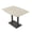 Lakeland Salt w/Black Base, variant on 45" Small Boat Bistro Height Table Double Metal Base Bar Table