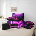 thumbnail image 4 of Erosebridal 3D Shoes Bed in a Bag Twin size, Western Cowgirl Bed Set, Neon Purple, Reversible 7 Pieces, 4 of 6