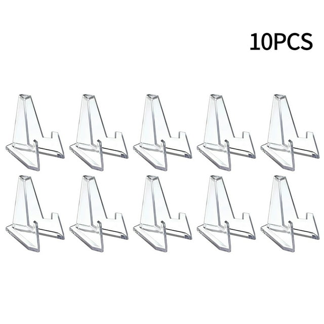 10X Support de Présentation de Pièces Commémoratives en Acrylique Support de Présentation Triangulaire transparent