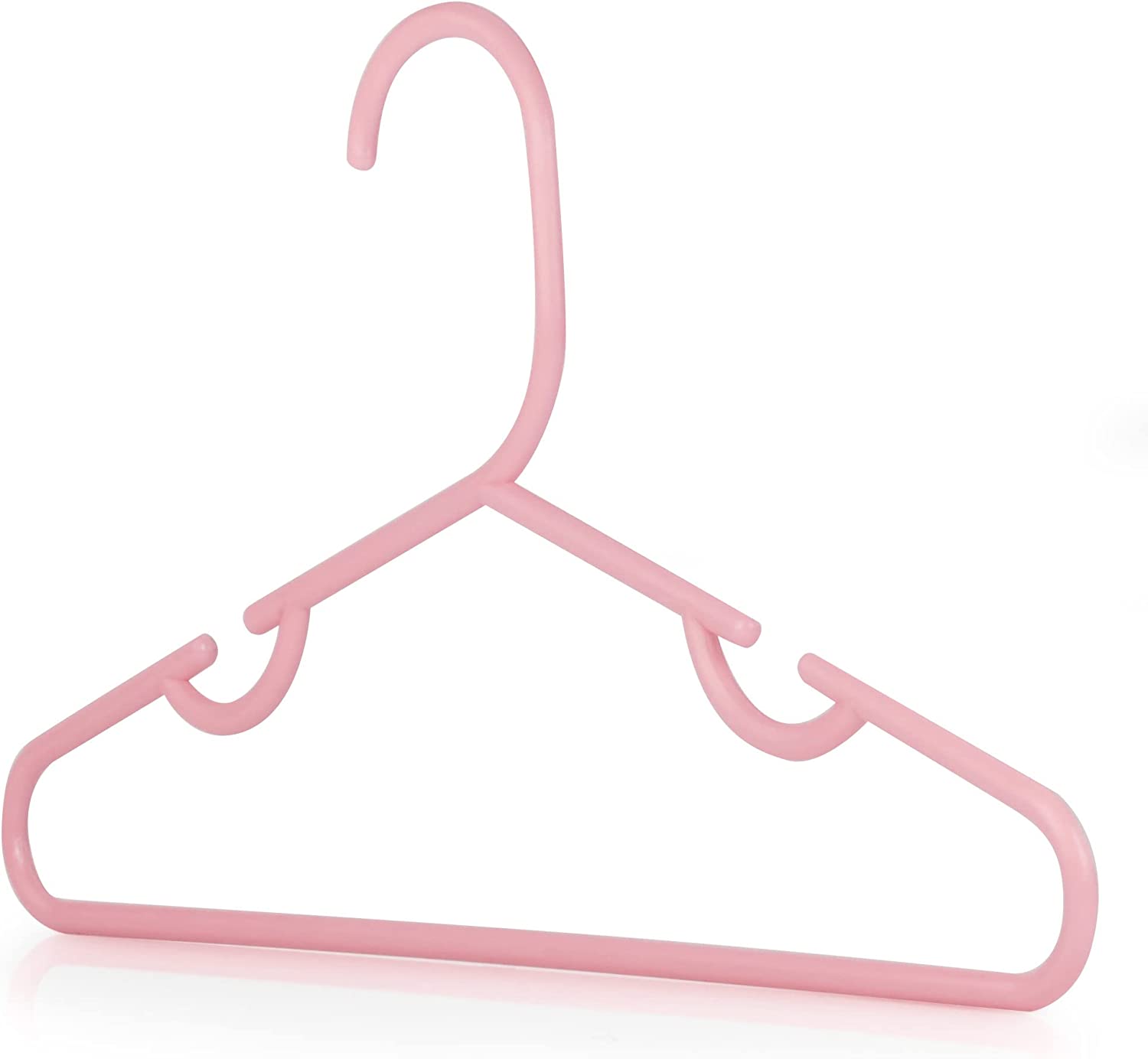 Kid's Hangers for Baby Nursery and Children's Closet Clothes Storage (20 Pack, Pink)