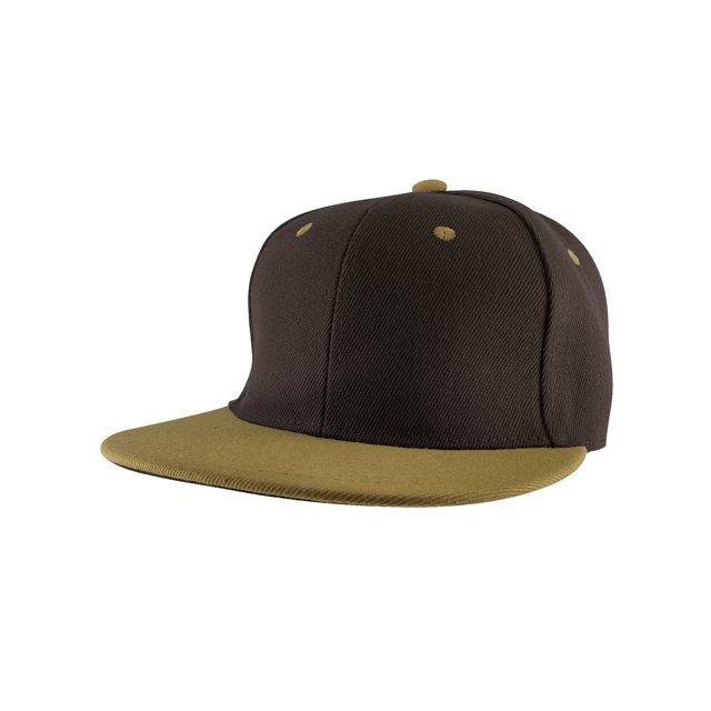 Top Headwear Flat Bill Adjustable Snapback Cap - Brown/Rust