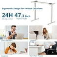 thumbnail image 5 of Costway Electric Adjustable Standing up Desk Frame Dual Motor w/Controller White, 5 of 11